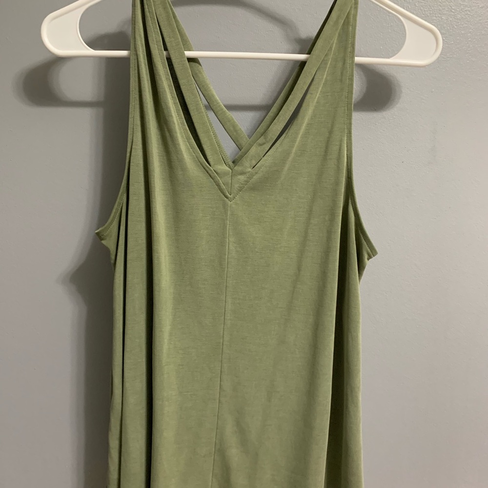 Green tank-top